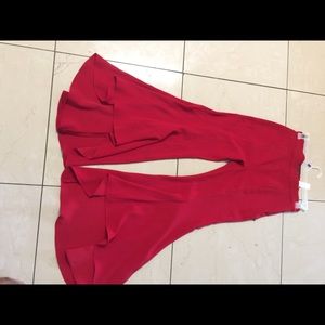 Wide high low legs palazzo pant